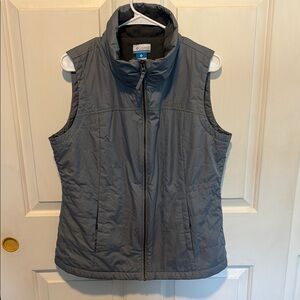 Columbia Gray Quilted Vest with High Collar